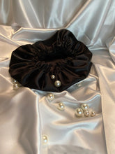 Load image into Gallery viewer, Jet Black Luxurious Satin Bonnet
