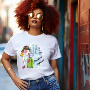 Passport Stamped T-Shirt by Chatie